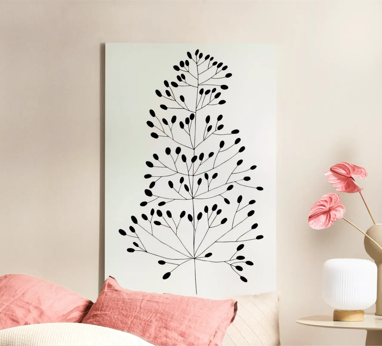 Felsenstraussgras canvas with Floater frame by Studio Karamelo