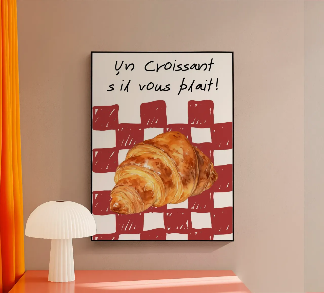 checkered croissant plexiglass da ramosashop