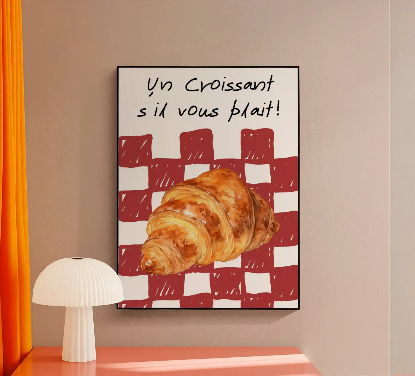 checkered croissant plexiglass da ramosashop