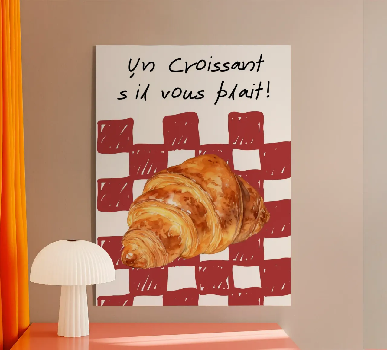 checkered croissant plexiglass da ramosashop