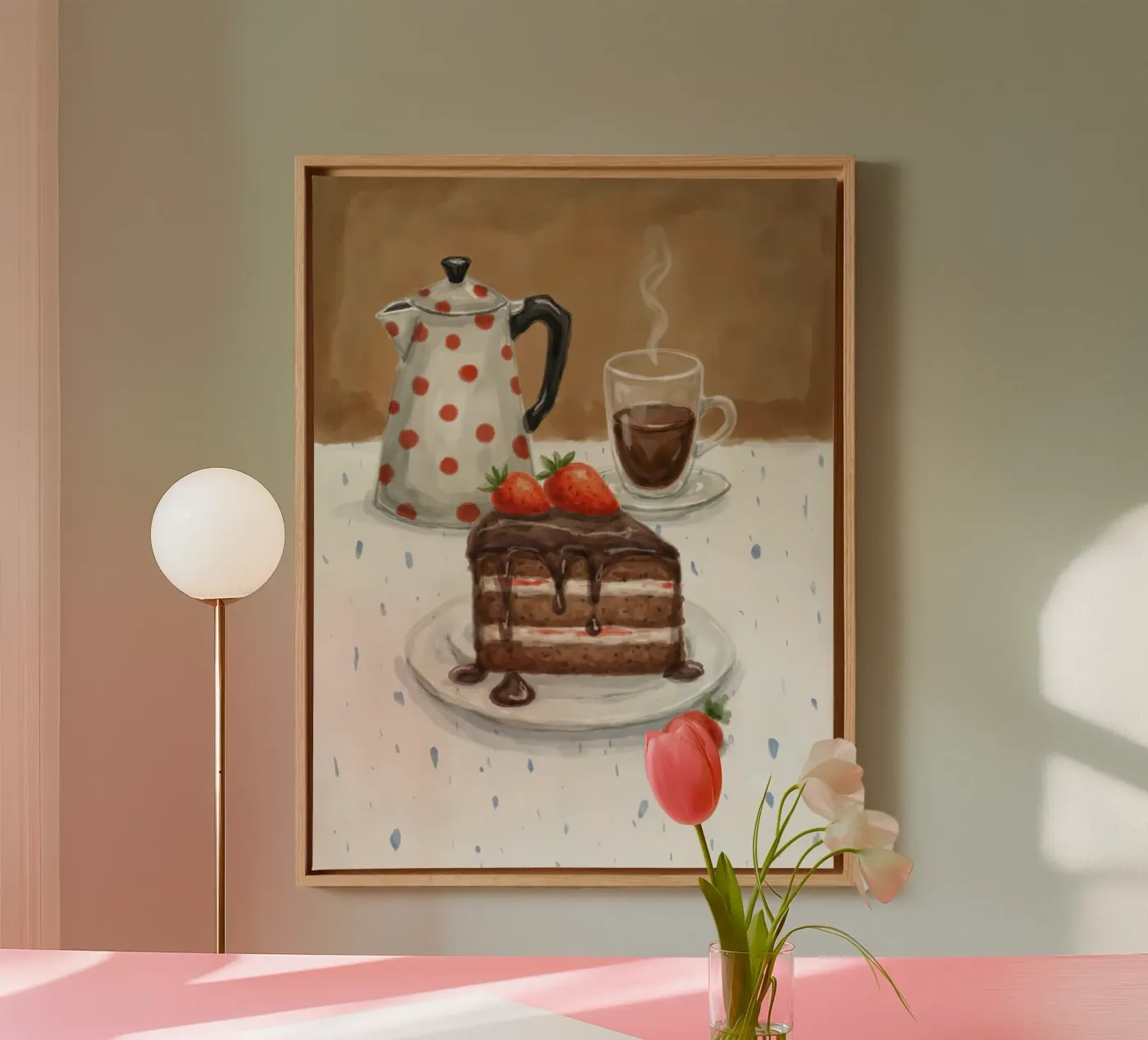 Dessert & Kaffee Leinwand von Indigo Rain