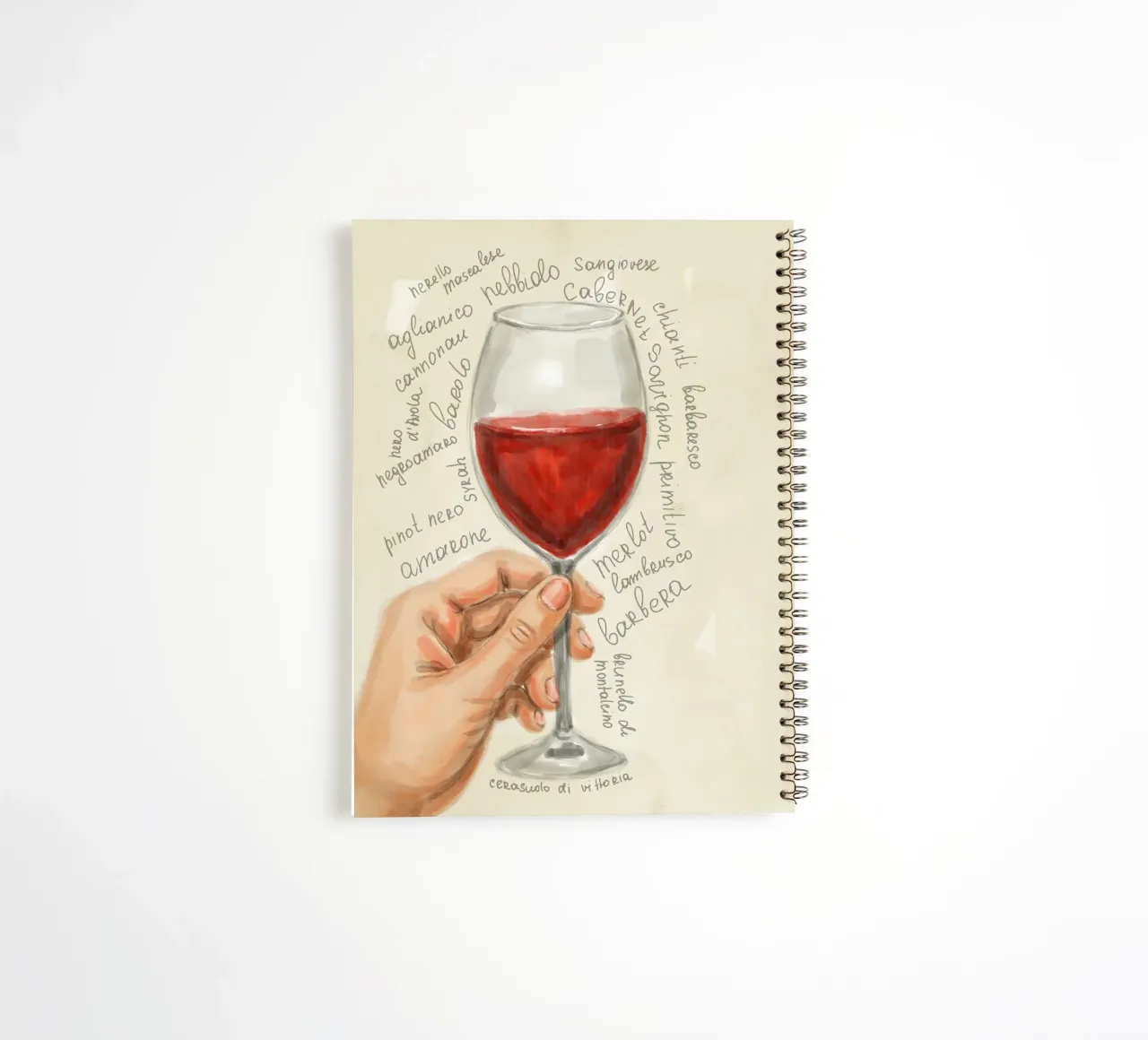 Rotwein Ringbuch von Indigo Rain