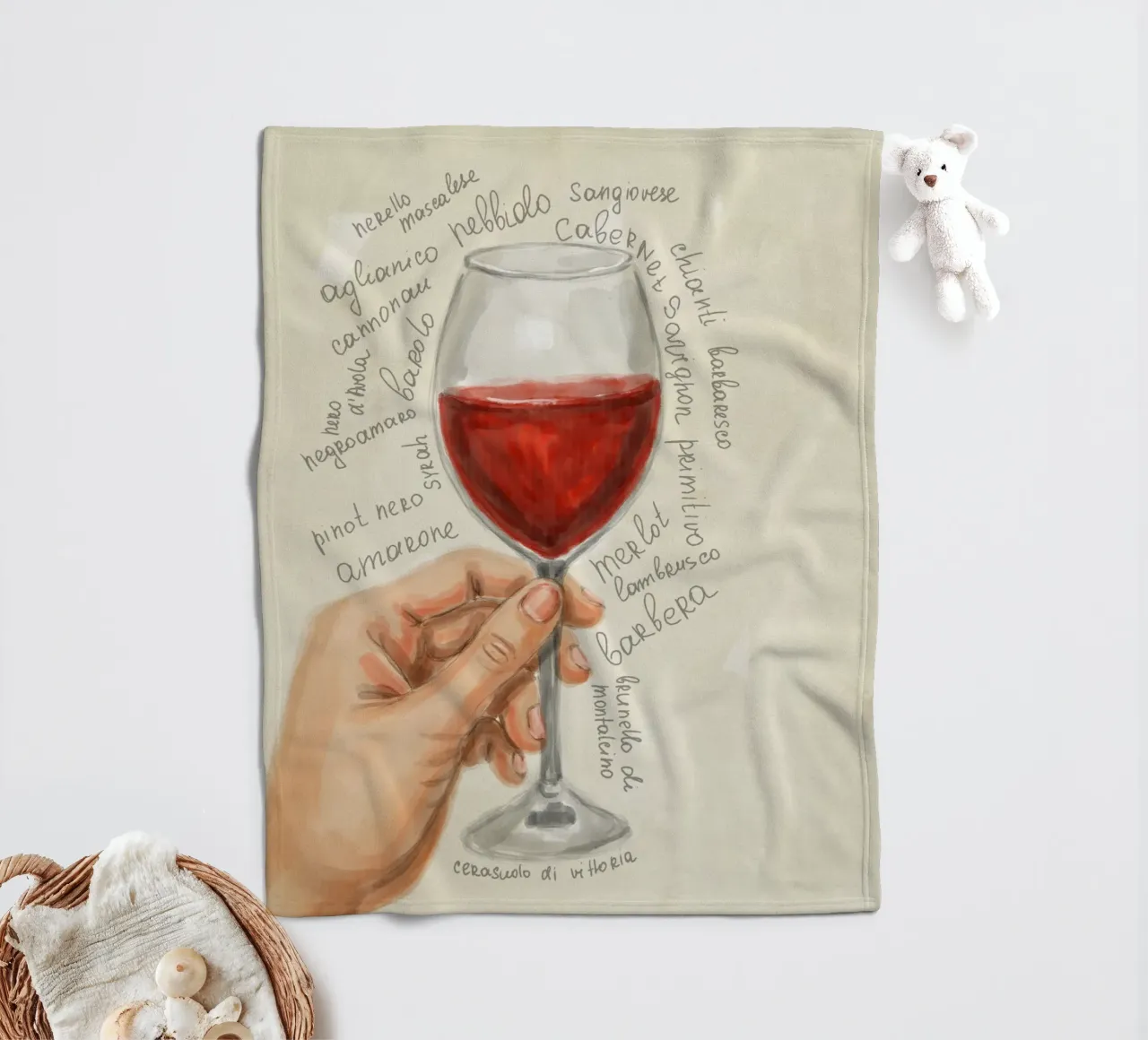 Vino rosso coperta in pile da Indigo Rain