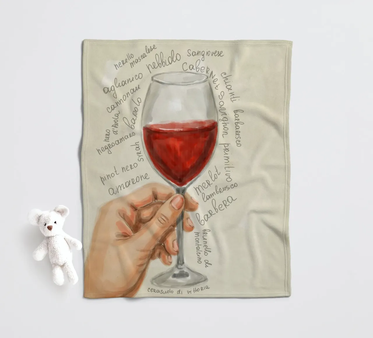 Vino rosso coperta in pile da Indigo Rain