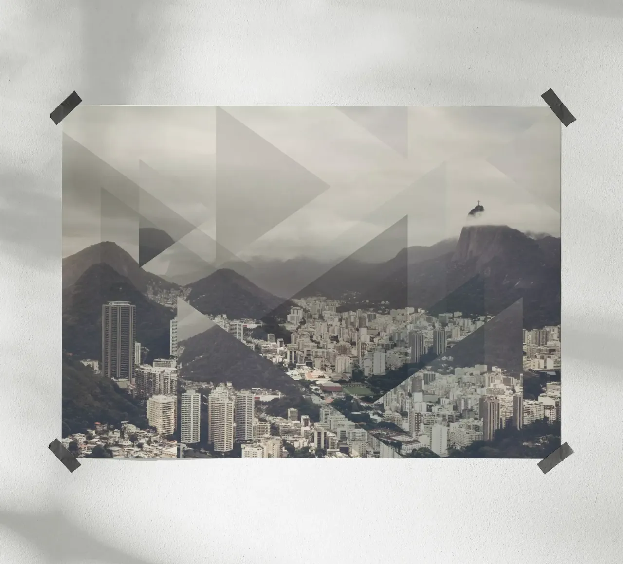 Mania Landscapes Scattered 2 Pan de Azucar (Brazil) poster with plastic frame by Mania Print Collection