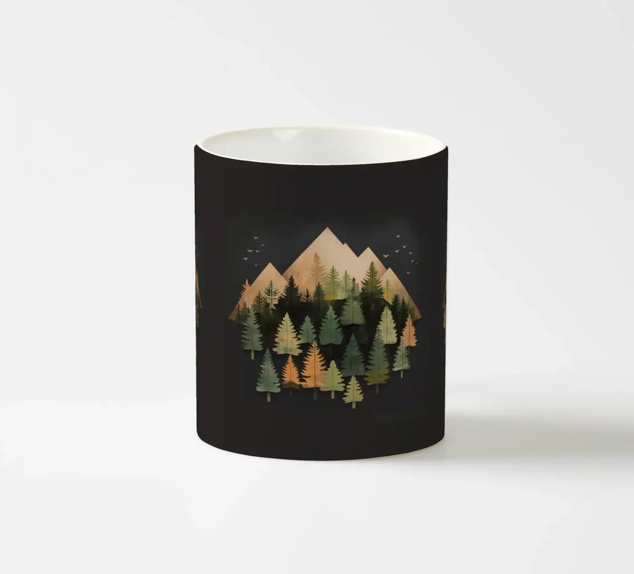 Green emerge 2 - rolling trees tazza in ceramica da The Quiet Senju