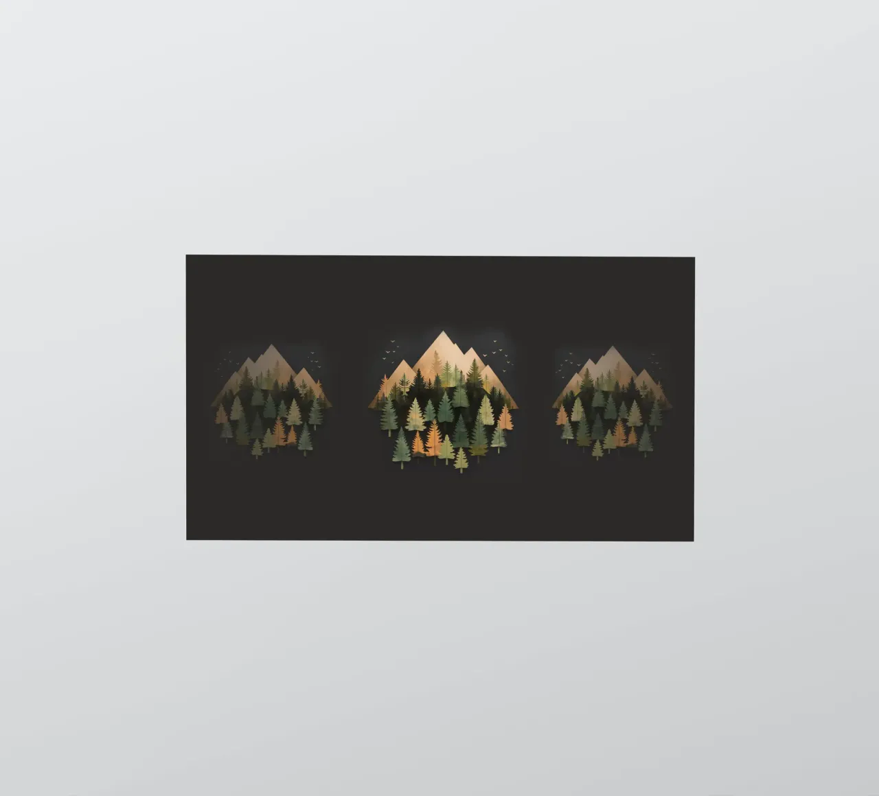 Green emerge 2 - rolling trees adesivo da The Quiet Senju
