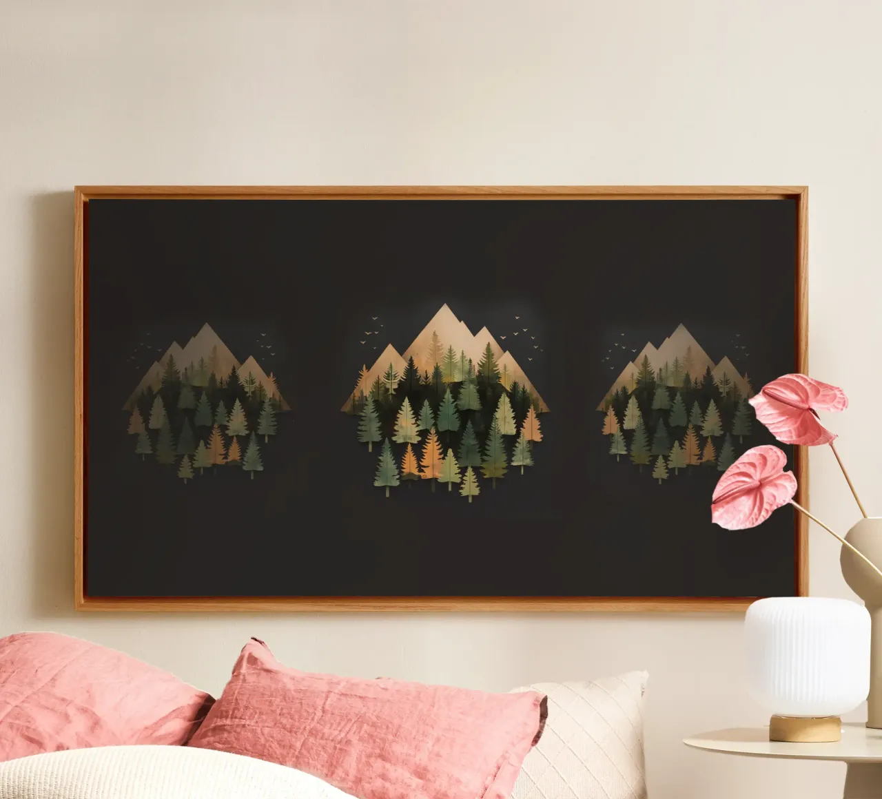 Green emerge 2 - rolling trees canvas by The Quiet Senju