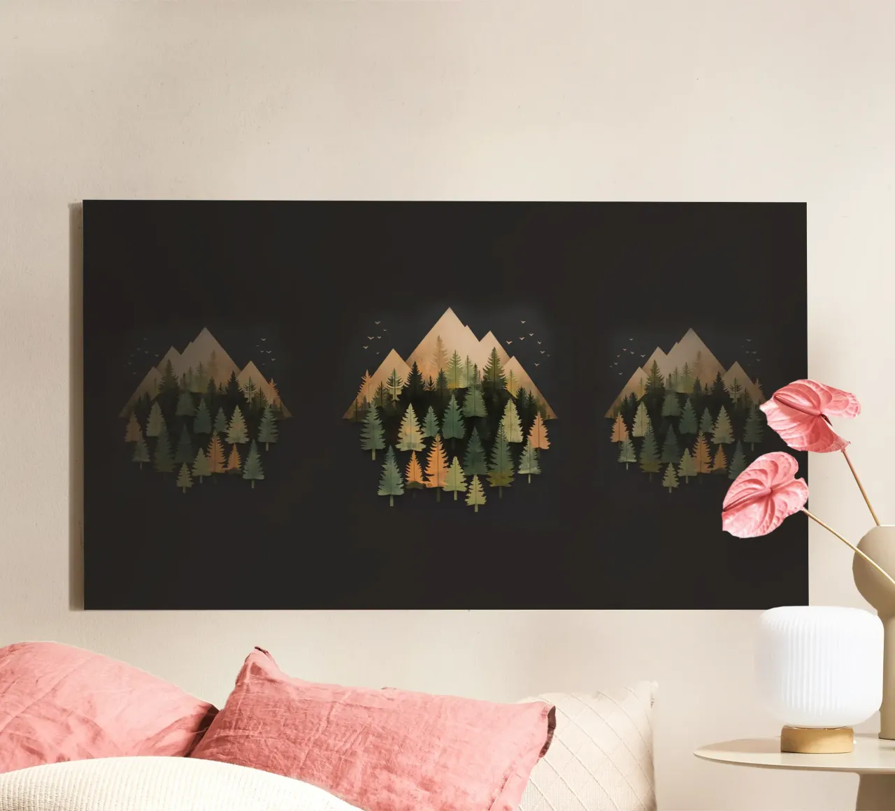 Green emerge 2 - rolling trees canvas by The Quiet Senju