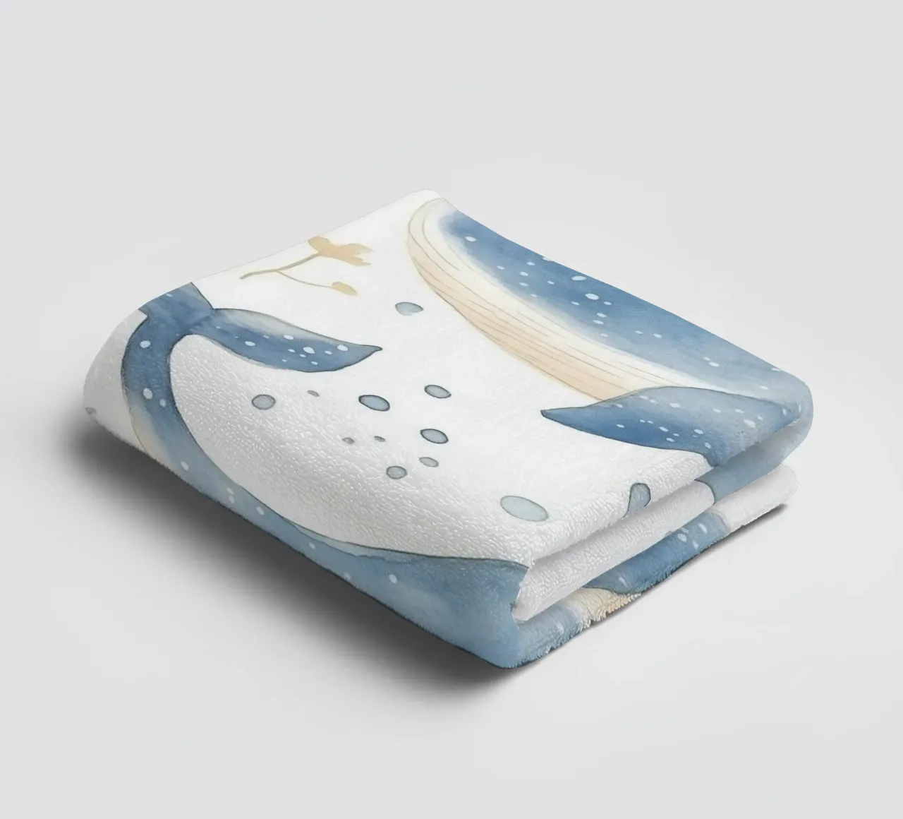 Balene acquerello asciugamano da bagno da Jungle Joy Art