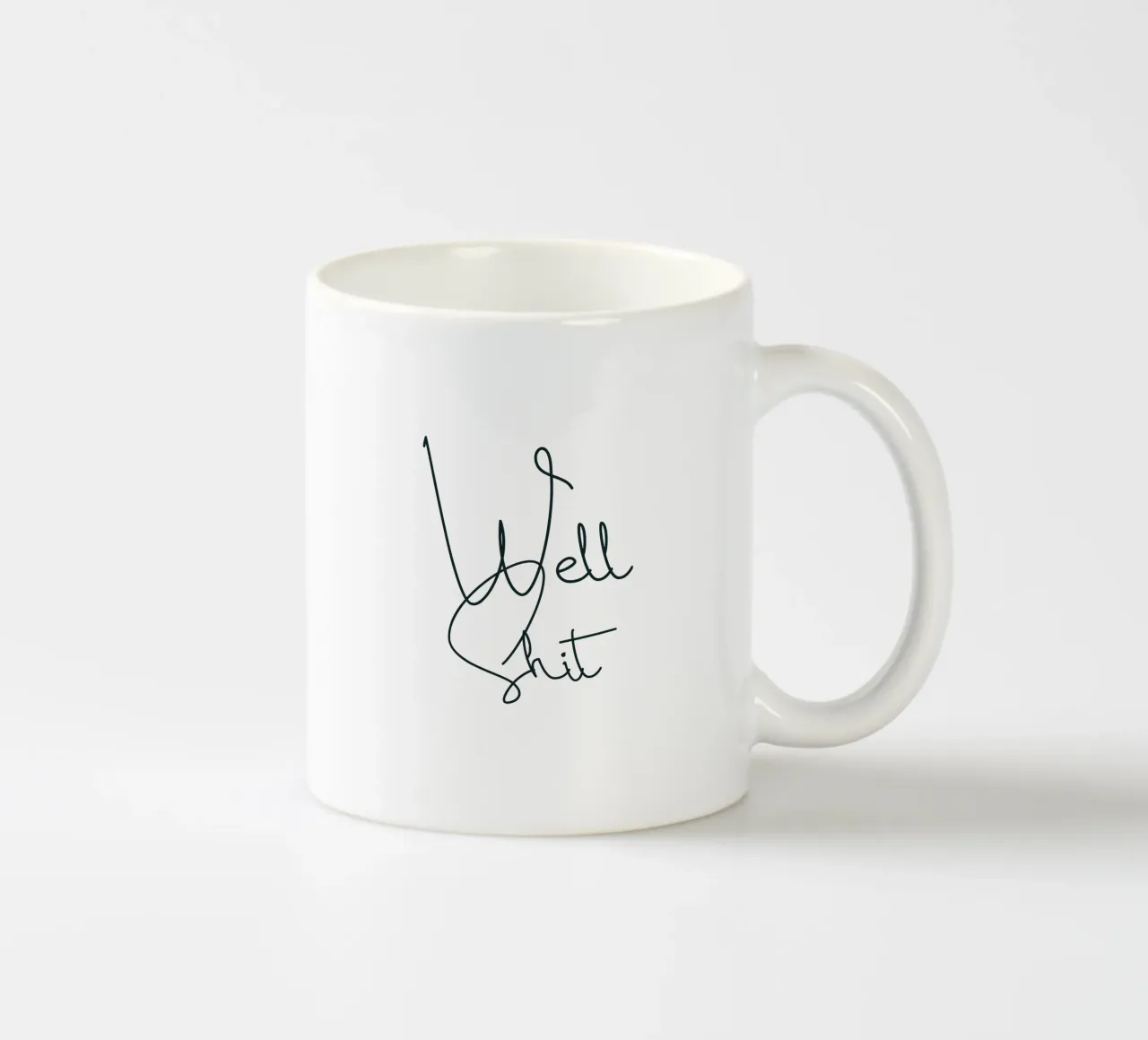 Semplice tipografia moderna e minimalista tazza in ceramica da YV TYPOGRAPHY