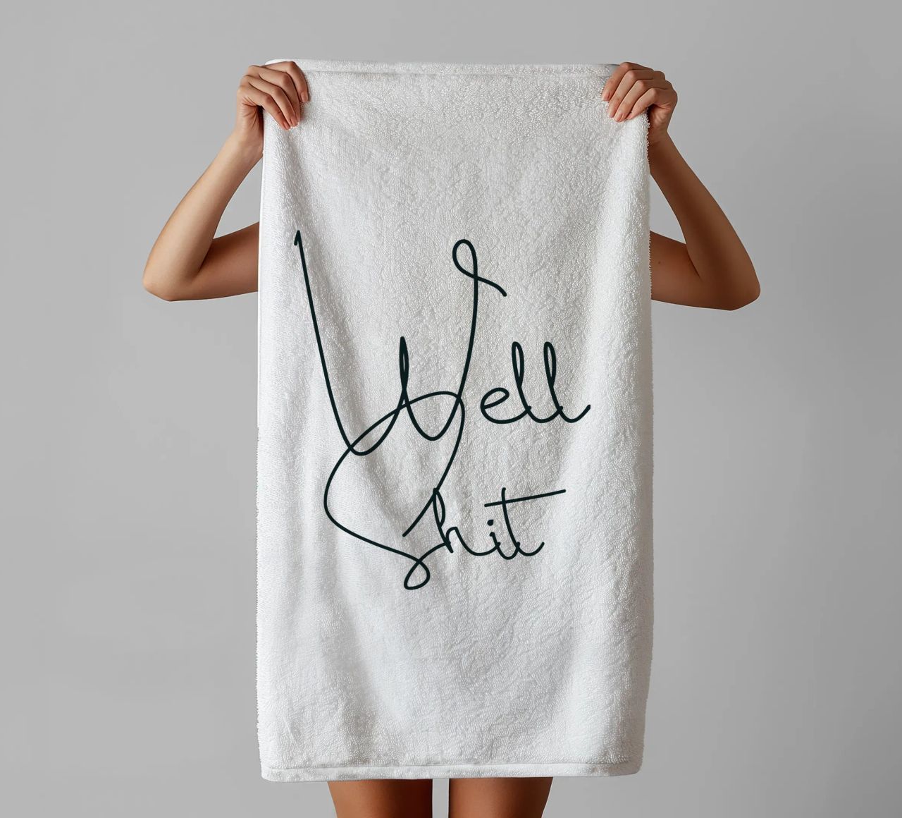 Semplice tipografia moderna e minimalista asciugamano da bagno da YV TYPOGRAPHY