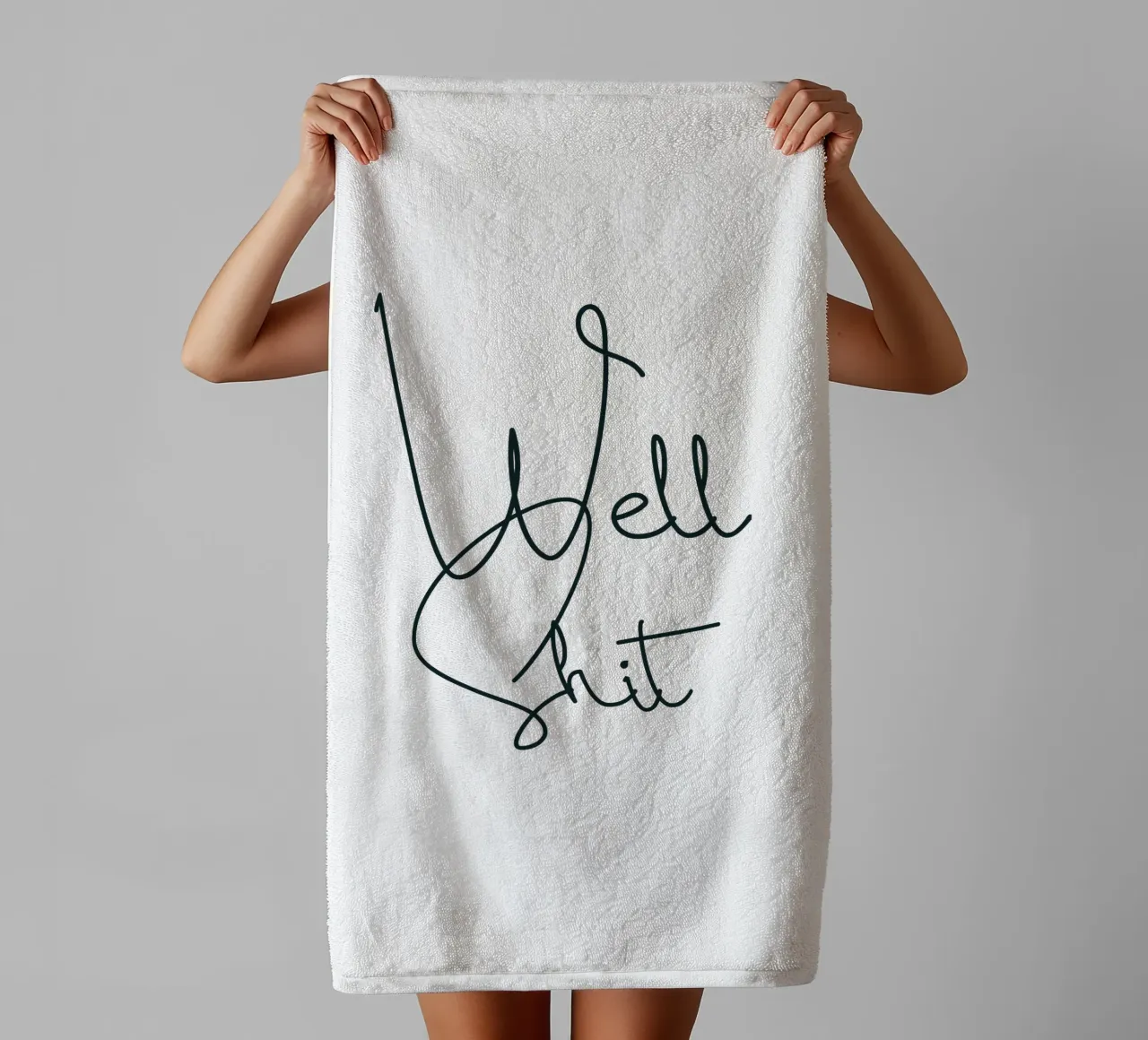 Semplice tipografia moderna e minimalista asciugamano da bagno da YV TYPOGRAPHY