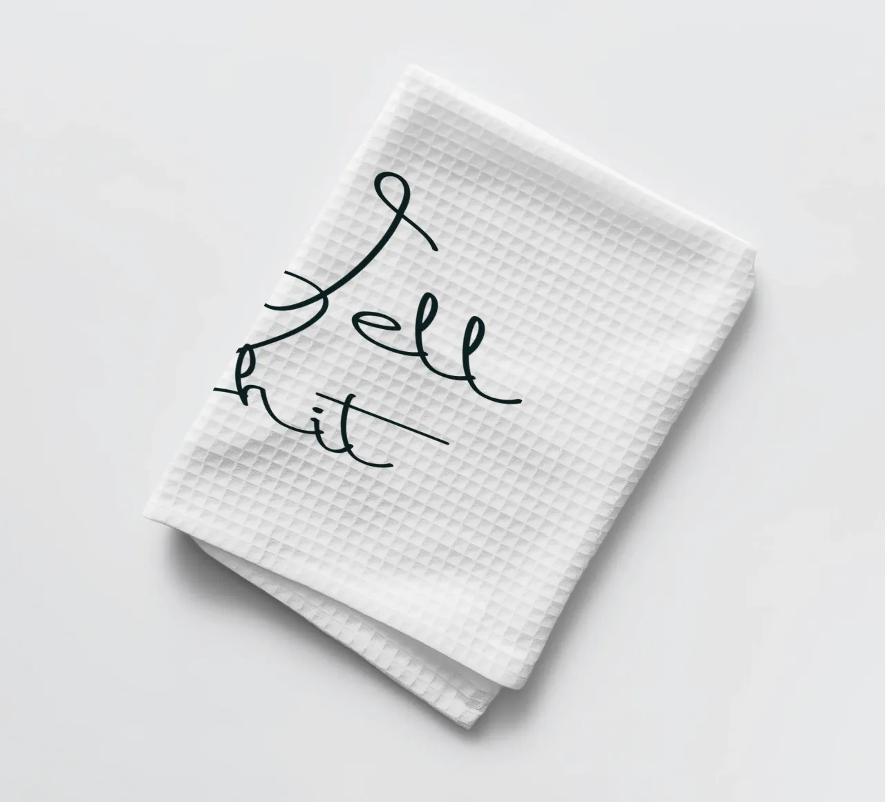Well Shit Simple Modern Minimalist Typography Geschirrtuch von YV TYPOGRAPHY