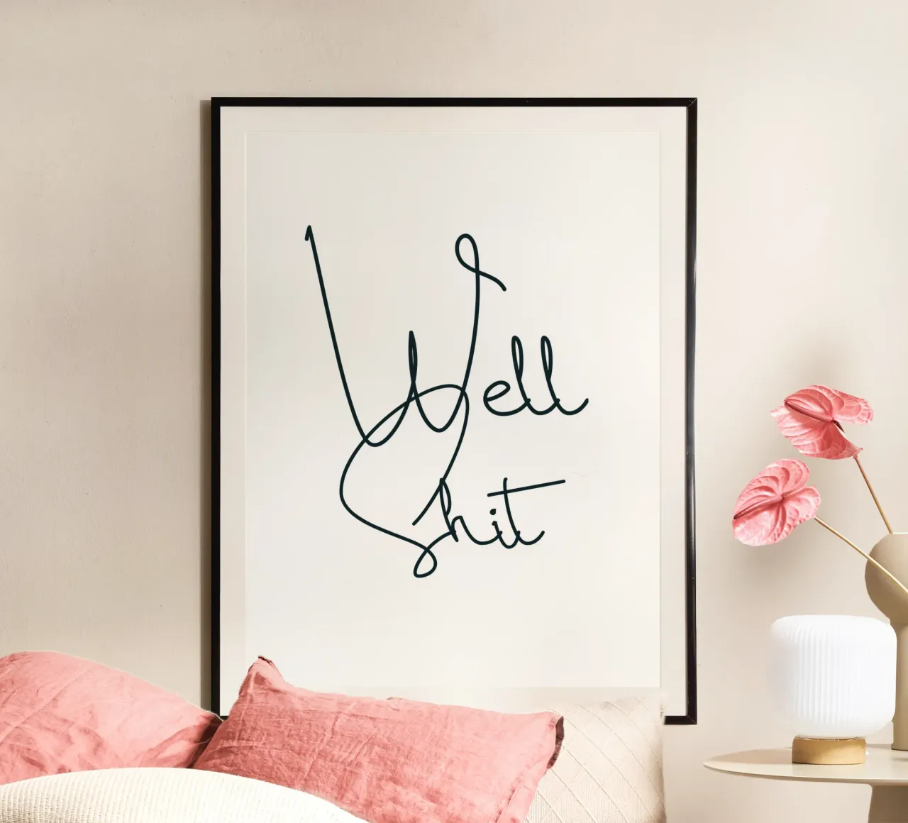 Well Shit Simple Modern Minimalist Typography hahnemühle by YV TYPOGRAPHY