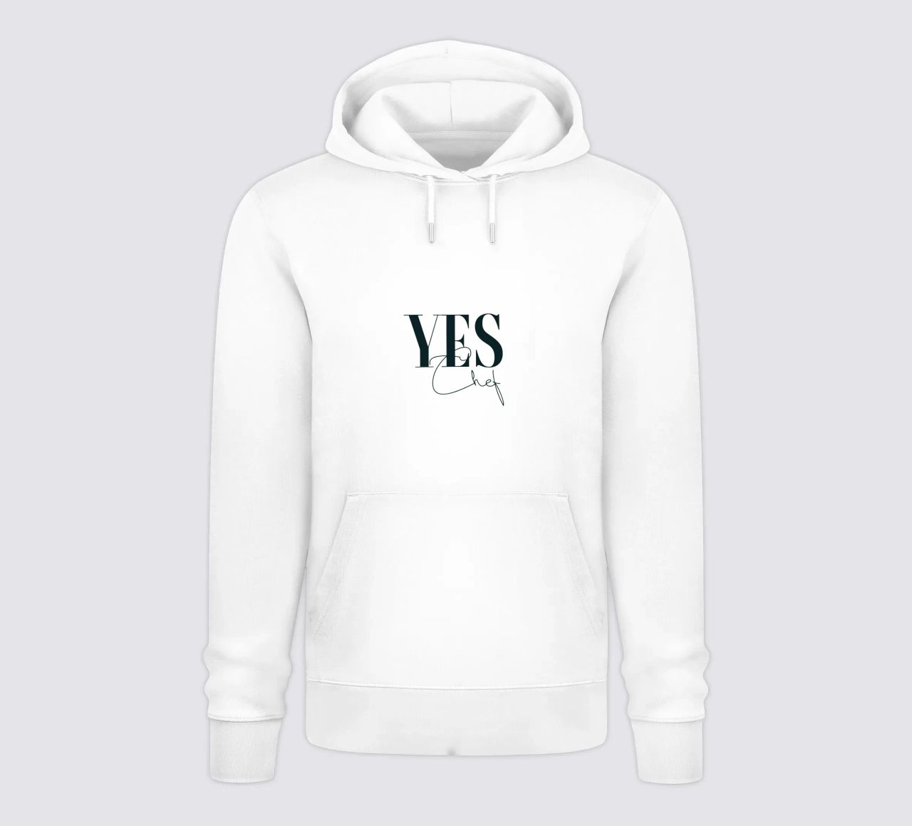 Sì Chef Tipografia semplice e minimalista felpa con cappuccio da YV TYPOGRAPHY