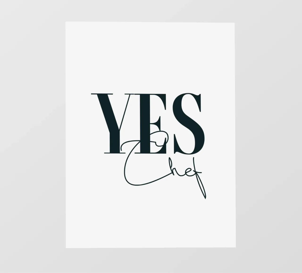 Sì Chef Tipografia semplice e minimalista pellicola backlit da YV TYPOGRAPHY