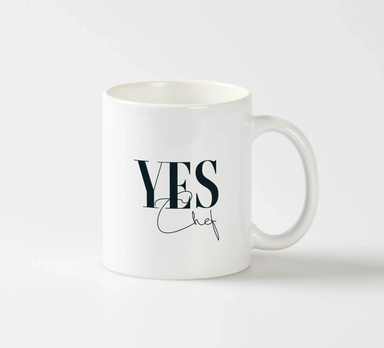 Sì Chef Tipografia semplice e minimalista tazza in ceramica da YV TYPOGRAPHY