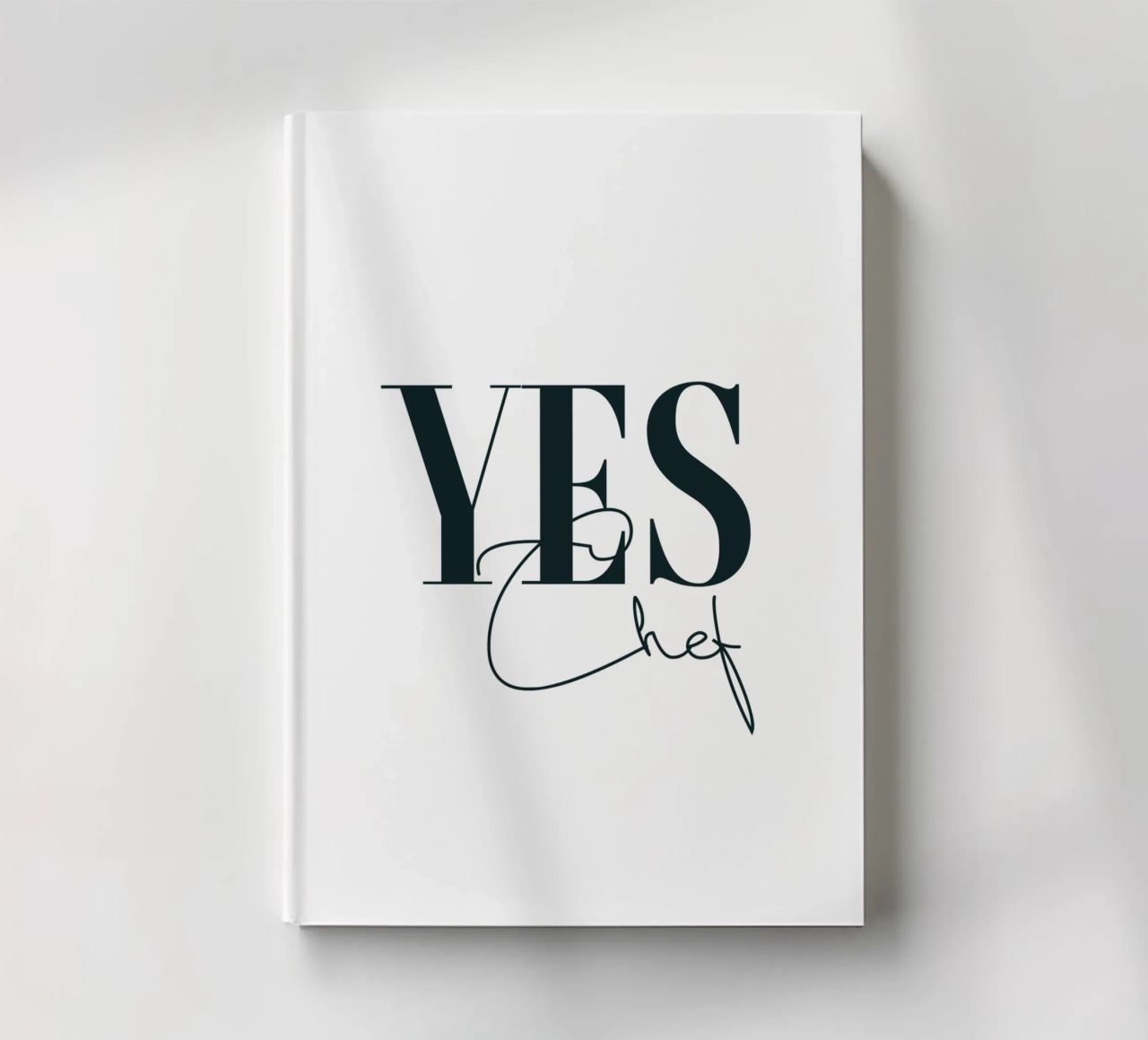Yes Chef Simple Minimalist Typography notebook by YV TYPOGRAPHY