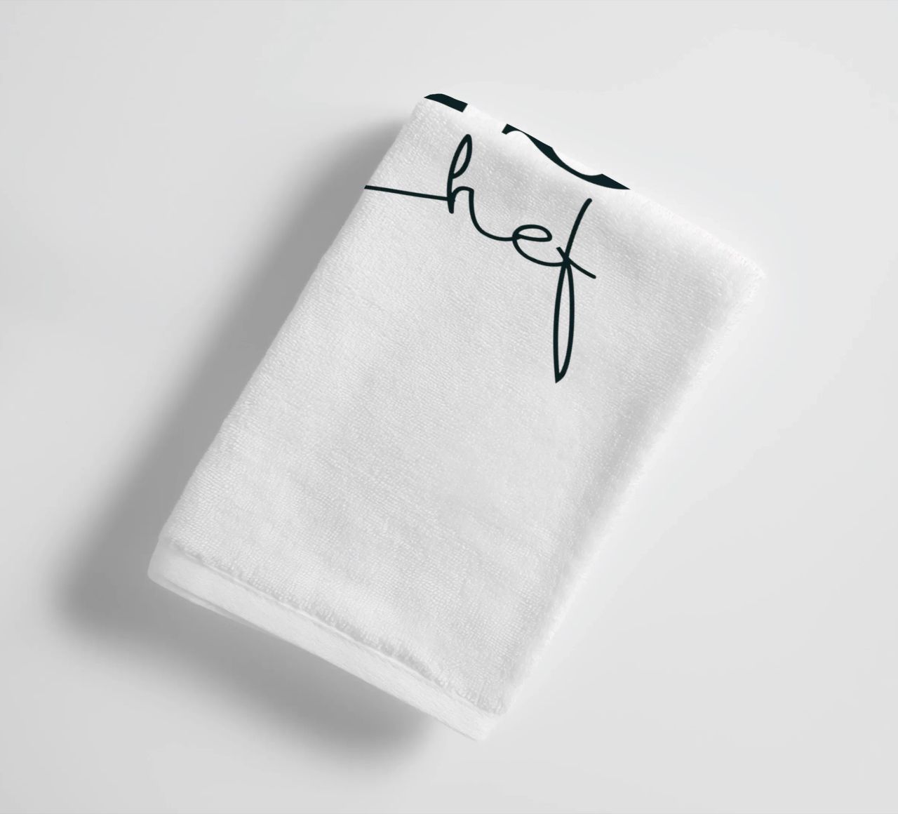 Yes Chef Simple Minimalist Typography towel by YV TYPOGRAPHY