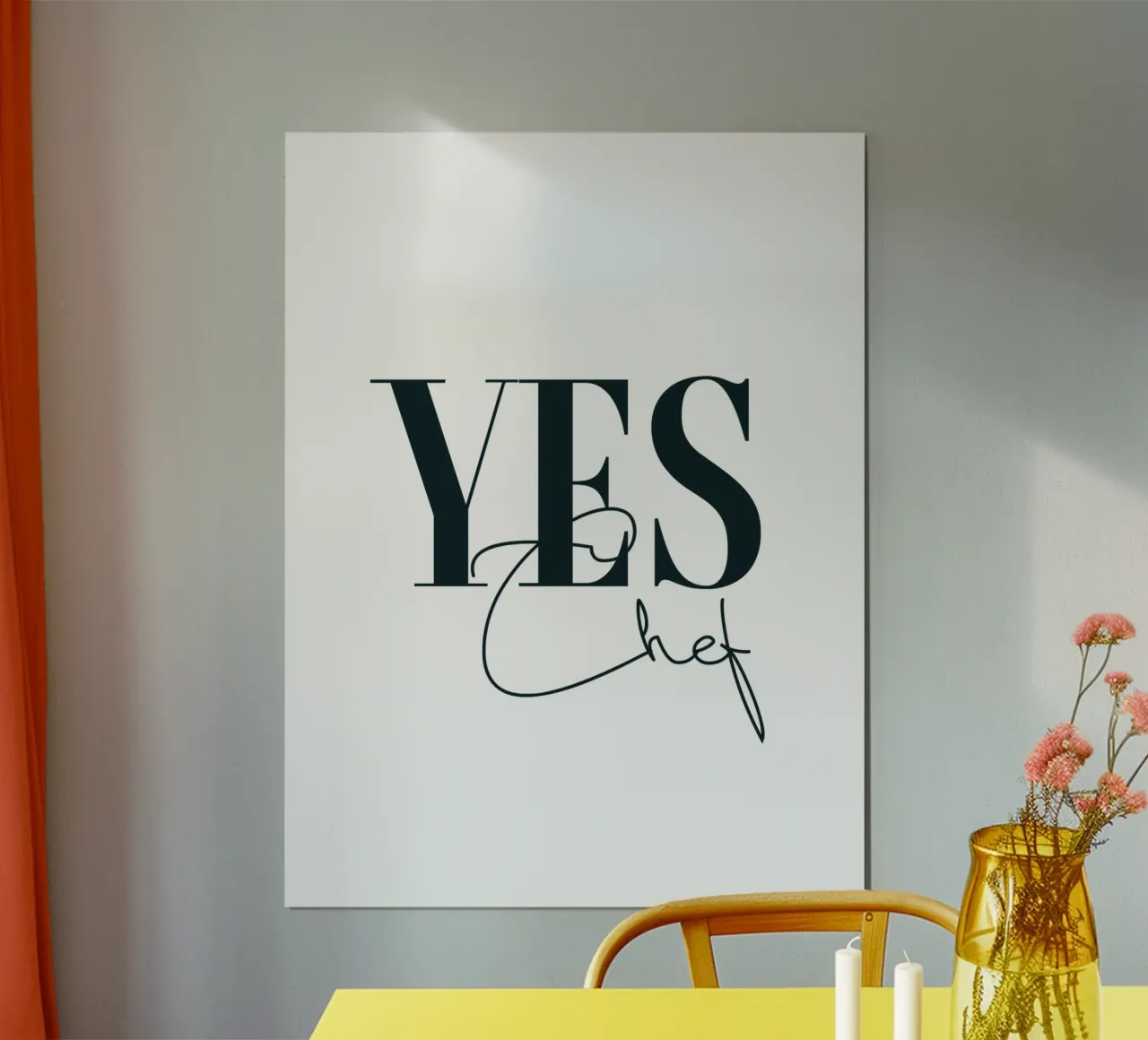 Sì Chef Tipografia semplice e minimalista carta hahnemühle da YV TYPOGRAPHY