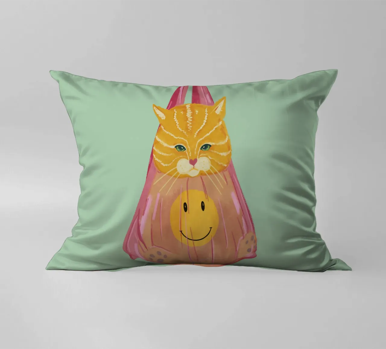 Gatto in borsa cuscino da Illustration Raissa Oltmanns