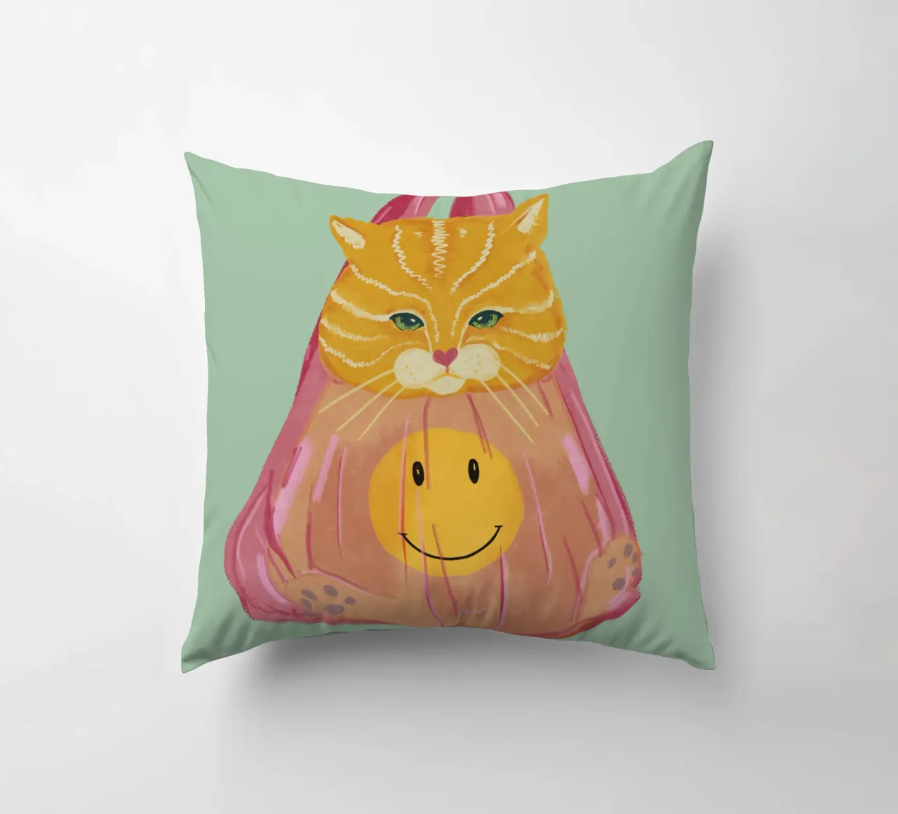 Gatto in borsa cuscino da Illustration Raissa Oltmanns