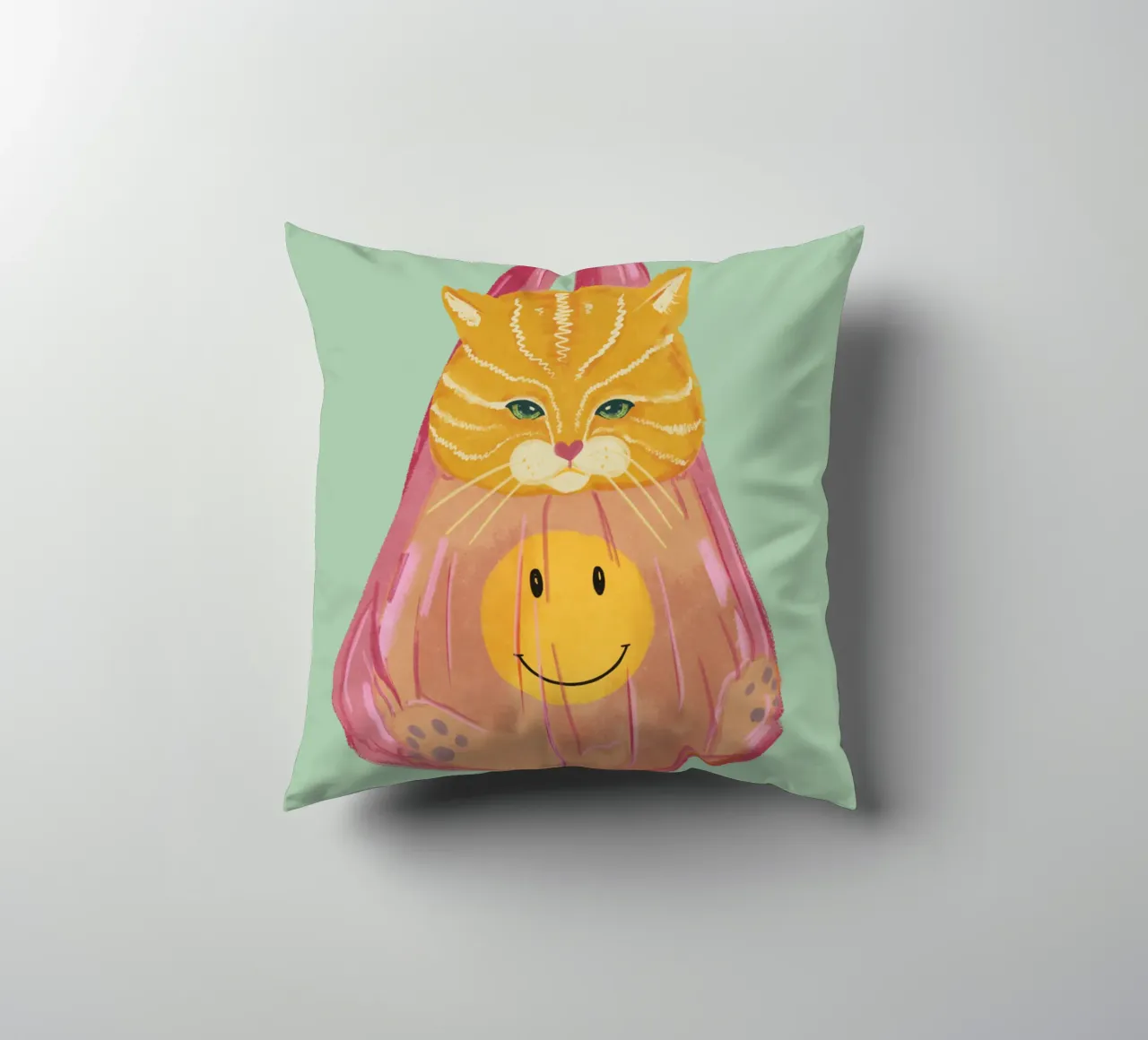 Gatto in borsa cuscino da Illustration Raissa Oltmanns