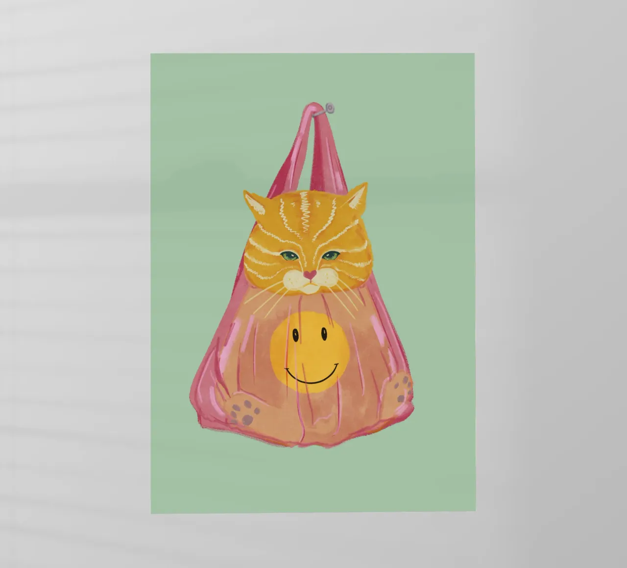 Gatto in borsa pellicola backlit da Illustration Raissa Oltmanns