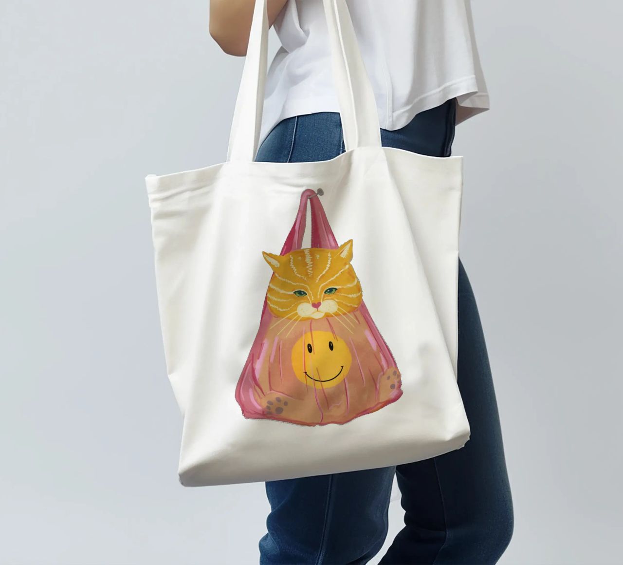 Katze im Sack Jutebeutel von Illustration Raissa Oltmanns