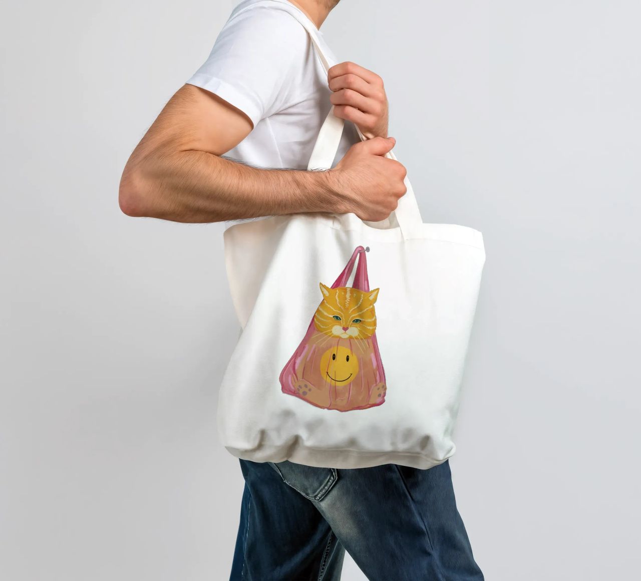 Katze im Sack Jutebeutel von Illustration Raissa Oltmanns