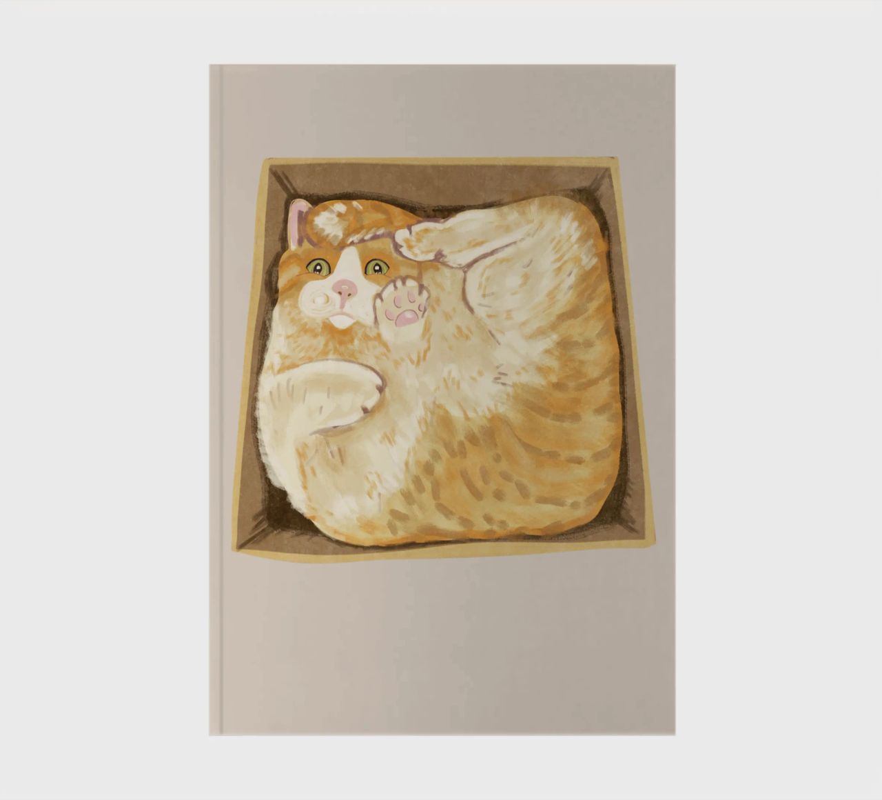 Cat in a Box notebook by Illustration Raissa Oltmanns
