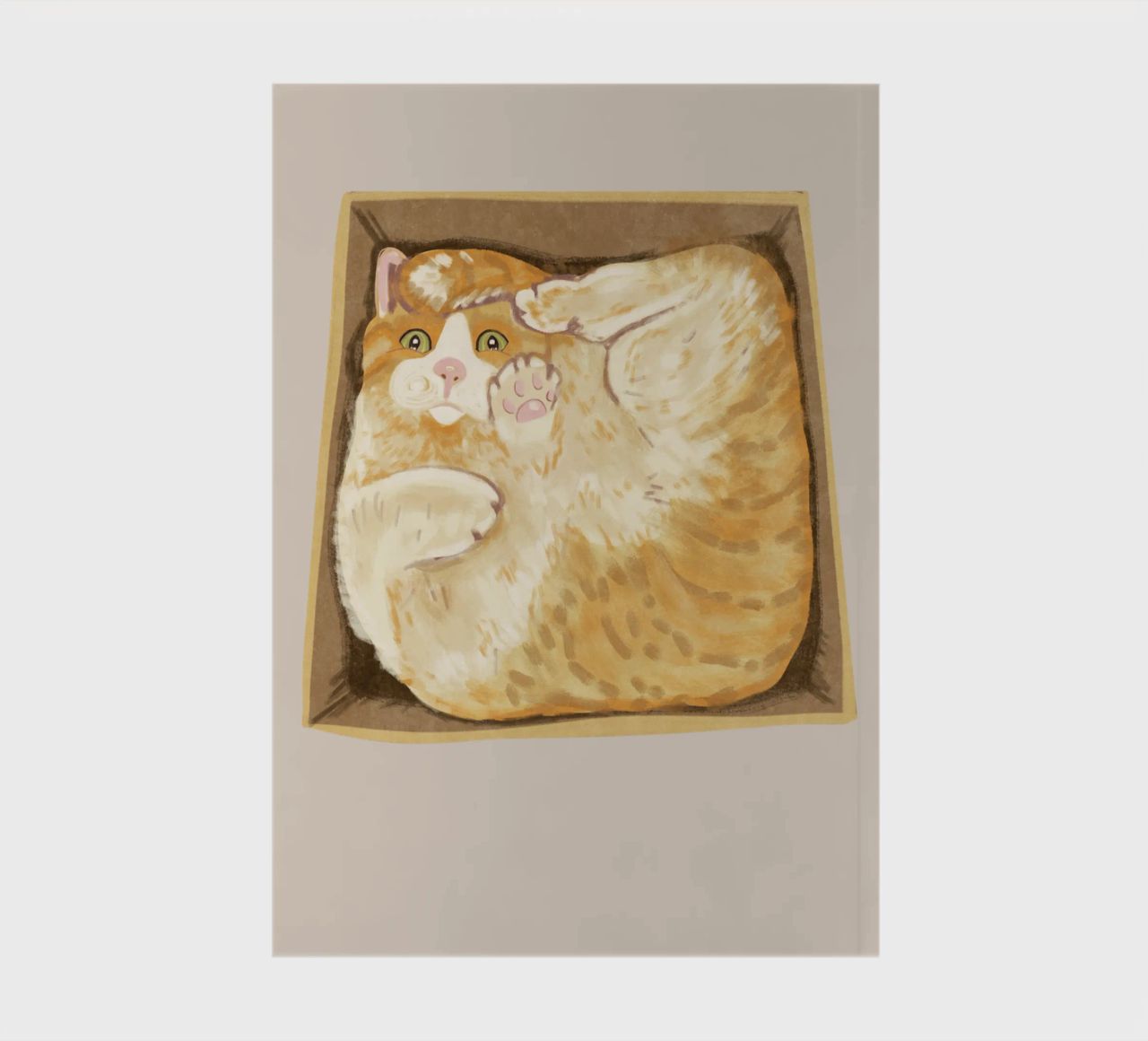 Cat in a Box notebook by Illustration Raissa Oltmanns