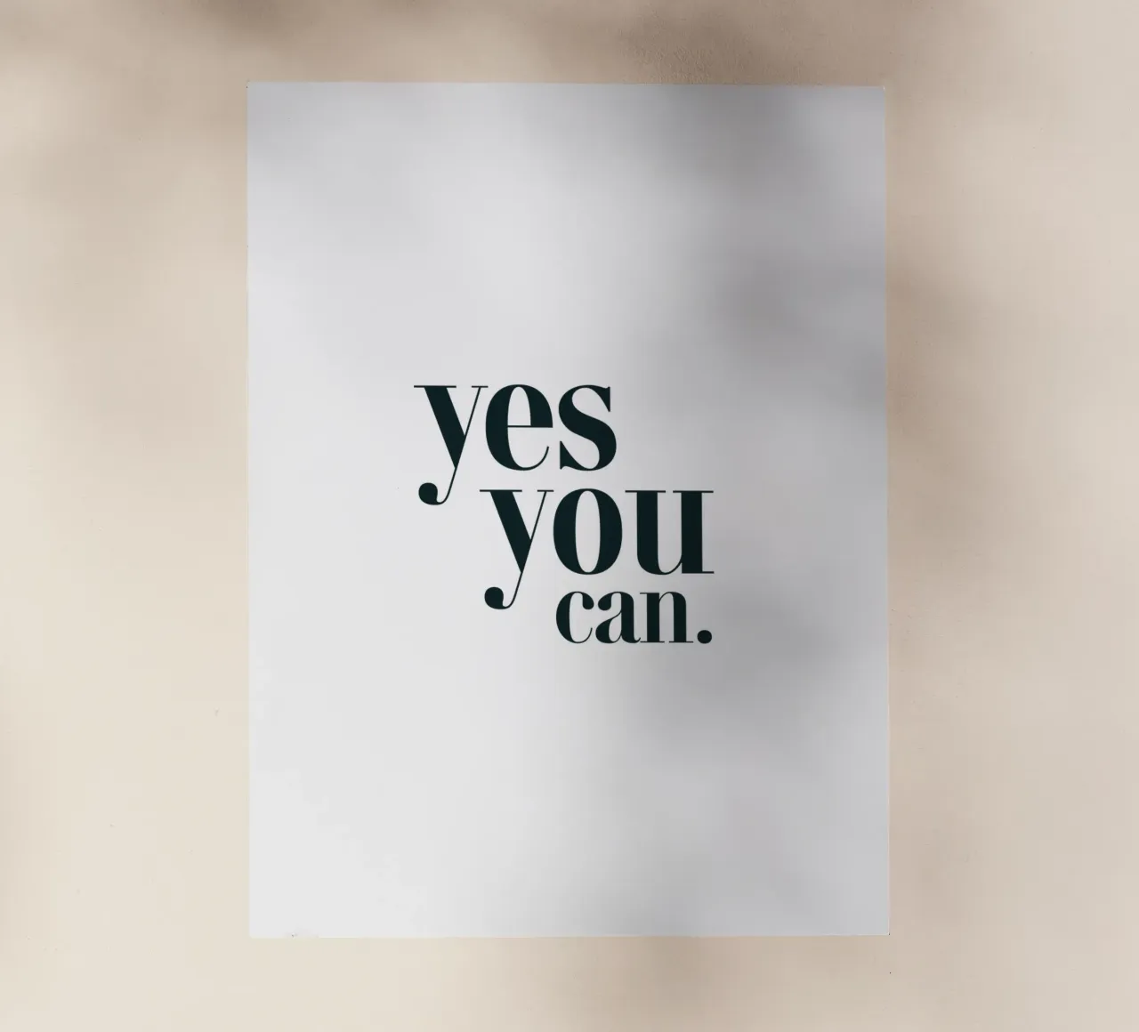 Yes You Can Simple Modern Minimalist Typography Backlit Folie von YV TYPOGRAPHY