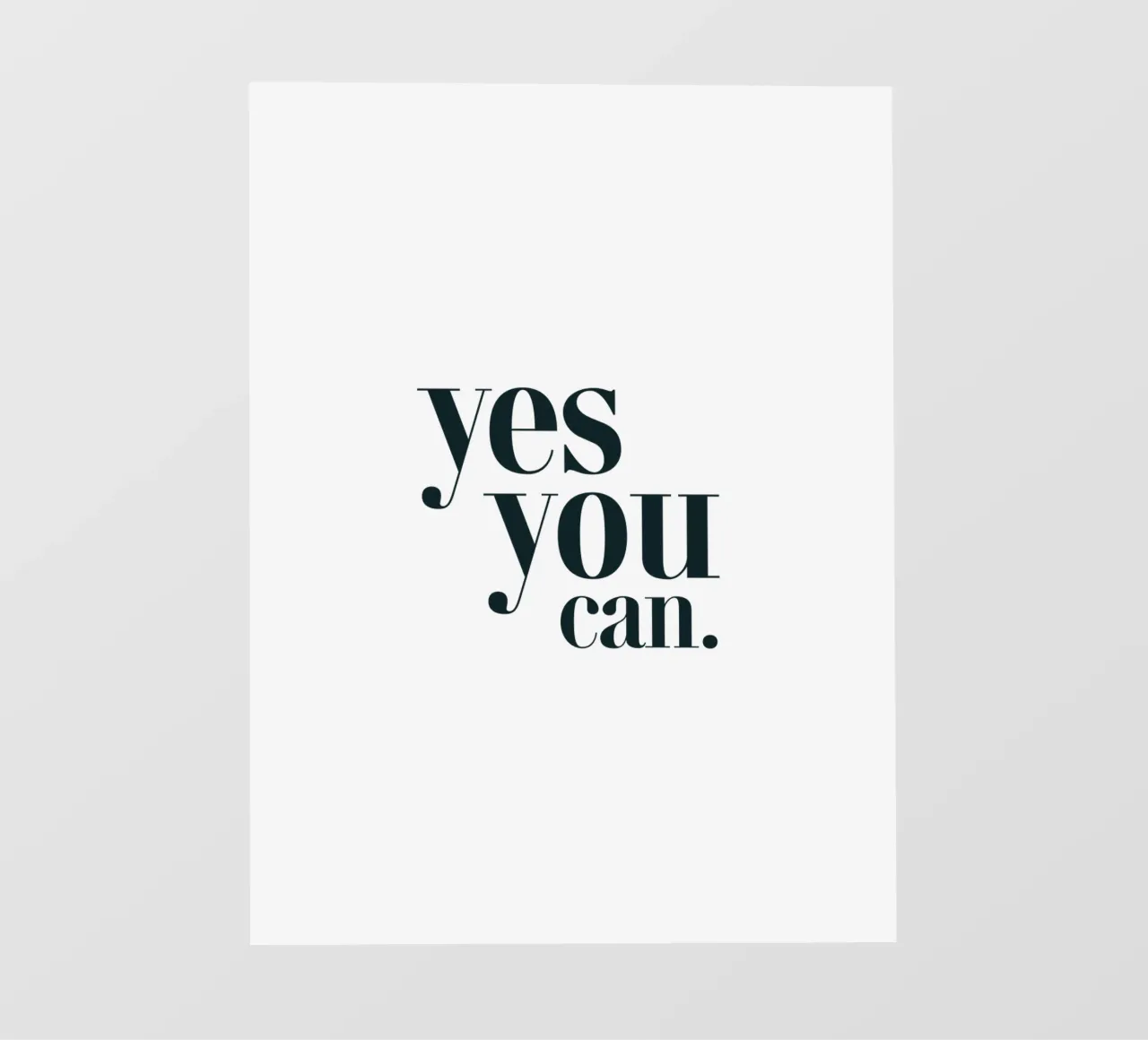 Yes You Can Simple Modern Minimalist Typography PVC Plane von YV TYPOGRAPHY
