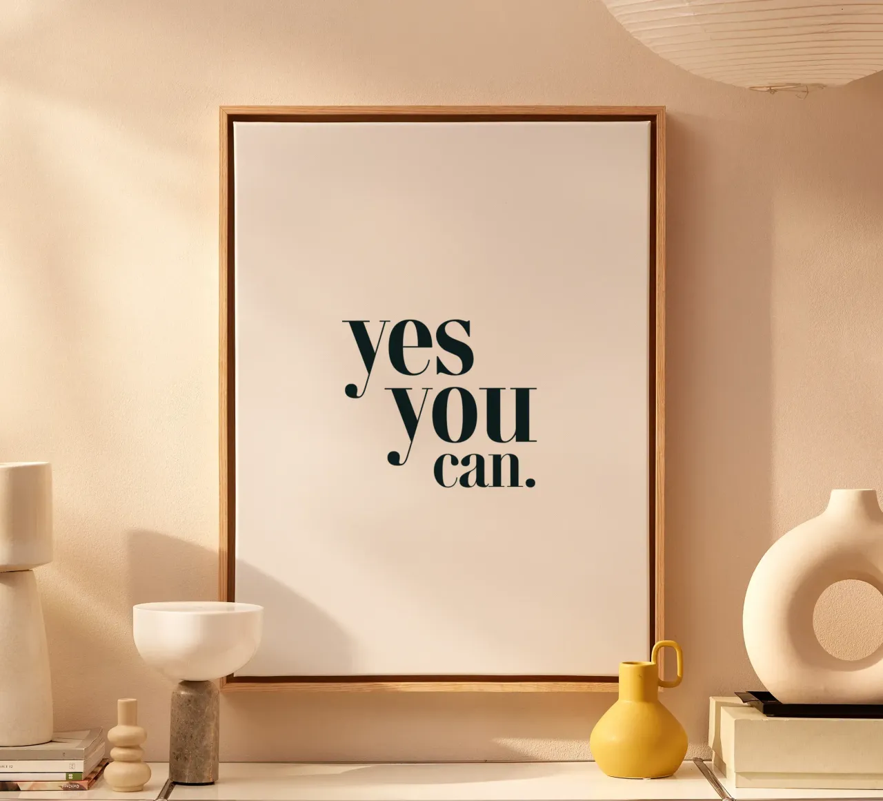 Yes You Can Simple Modern Minimalist Typography canvas by YV TYPOGRAPHY