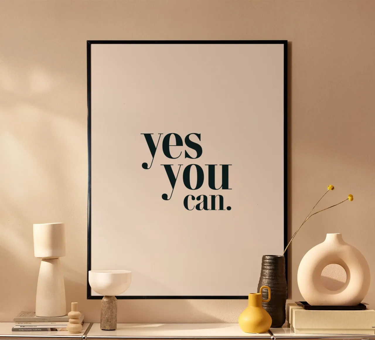 Yes You Can Simple Modern Minimalist Typography hahnemühle by YV TYPOGRAPHY