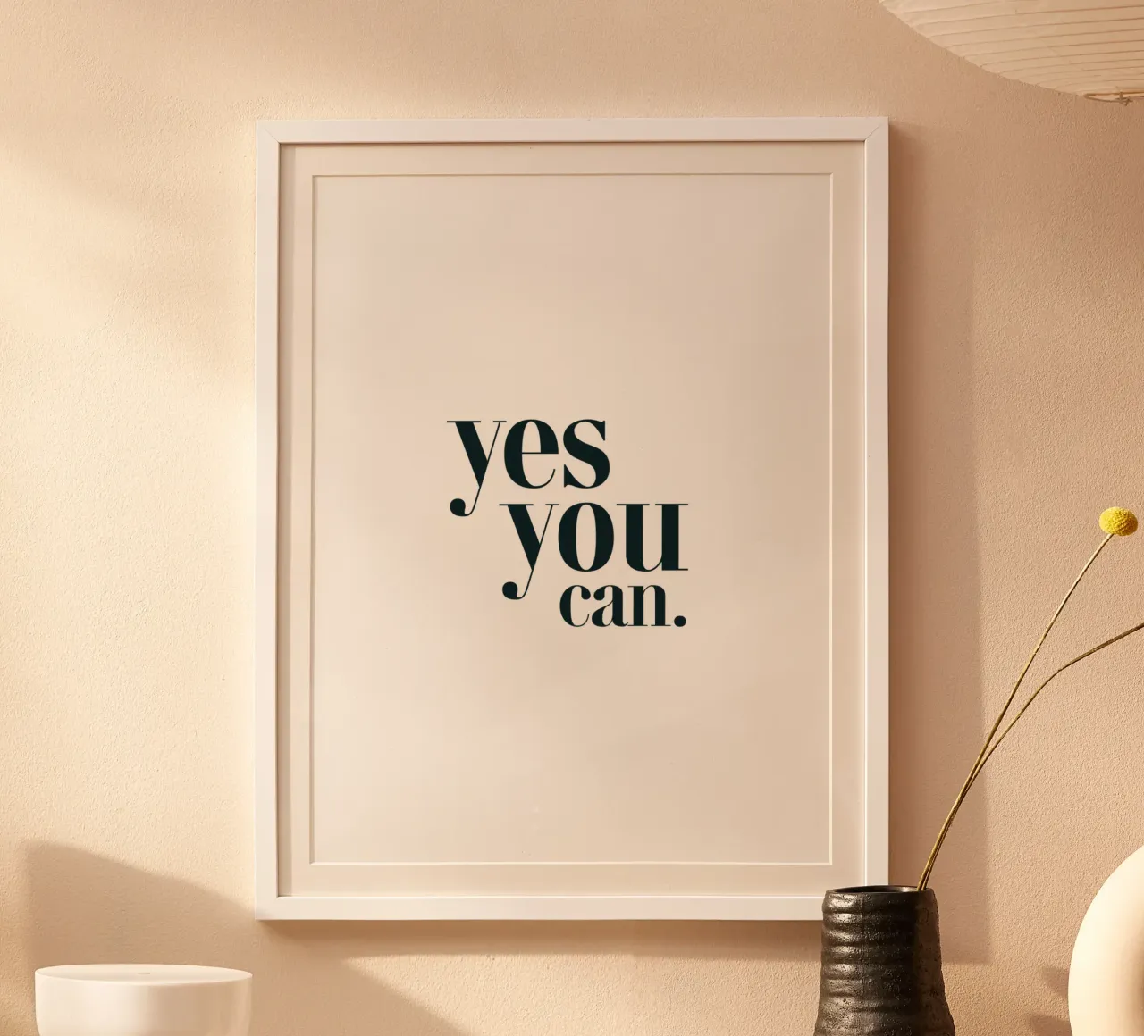 Yes You Can Simple Modern Minimalist Typography hahnemühle by YV TYPOGRAPHY