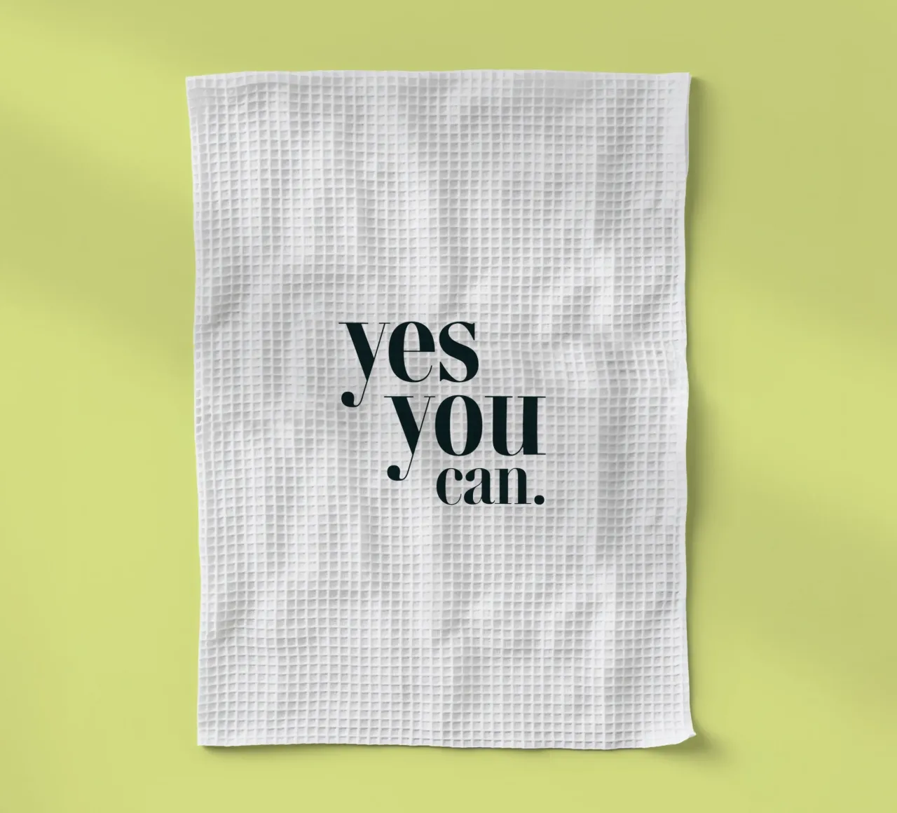 Yes You Can Simple Modern Minimalist Typography Geschirrtuch von YV TYPOGRAPHY