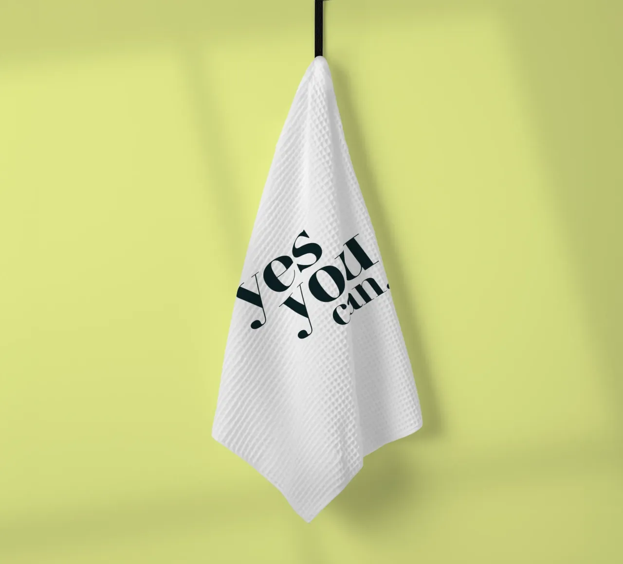 Yes You Can Simple Modern Minimalist Typography Geschirrtuch von YV TYPOGRAPHY