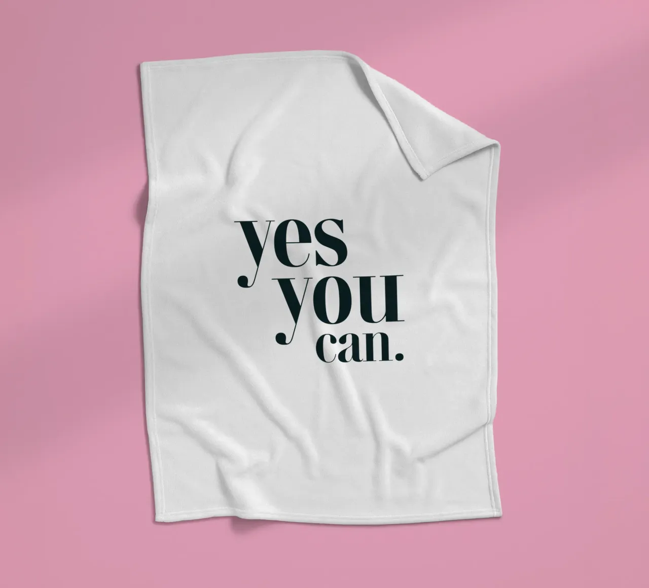 Yes You Can Simple Modern Minimalist Typography Fleecedecke von YV TYPOGRAPHY