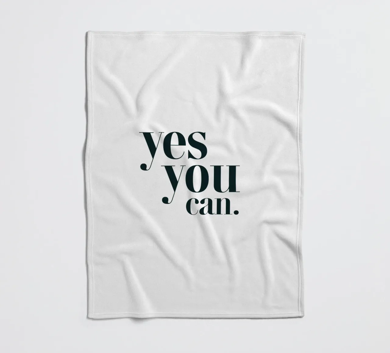 Yes You Can Simple Modern Minimalist Typography Fleecedecke von YV TYPOGRAPHY