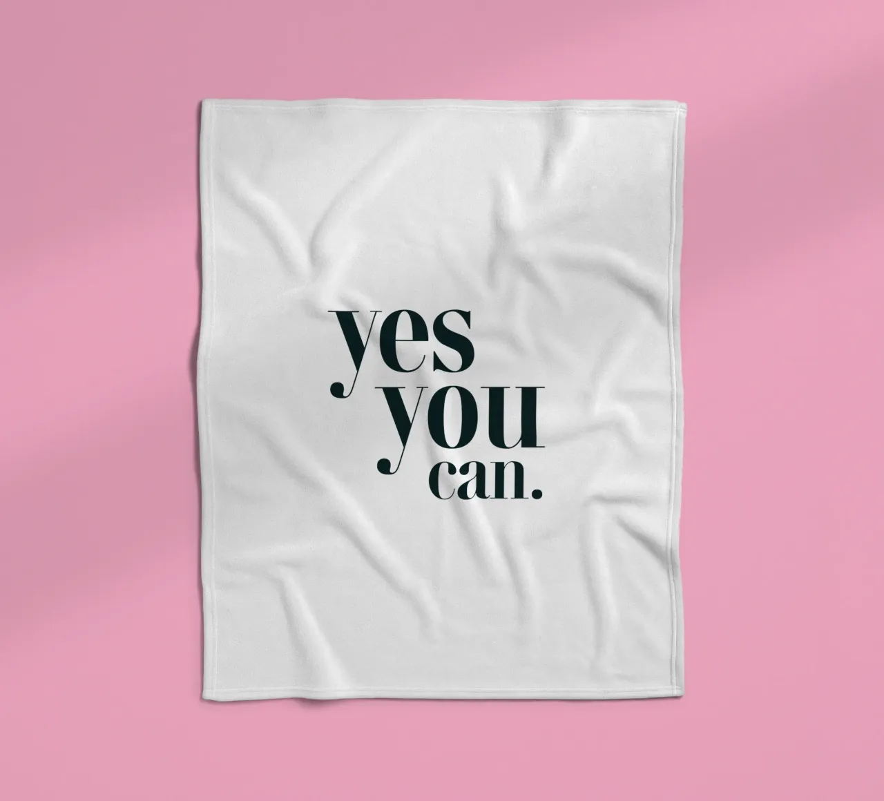 Yes You Can Simple Modern Minimalist Typography Fleecedecke von YV TYPOGRAPHY