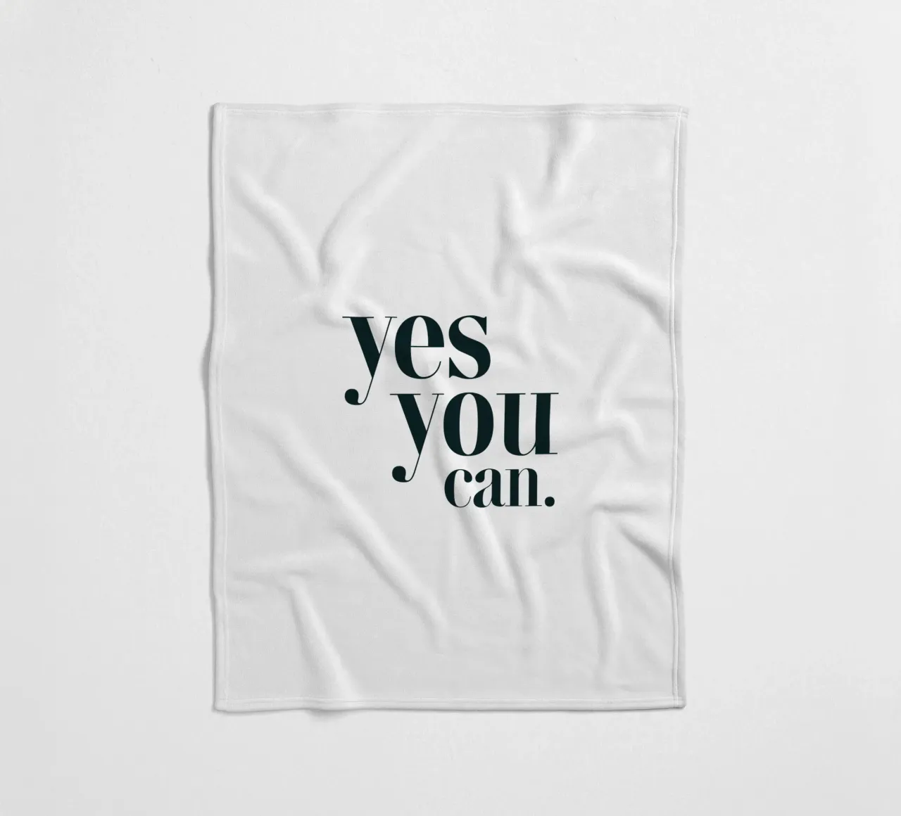 Yes You Can Simple Modern Minimalist Typography Fleecedecke von YV TYPOGRAPHY