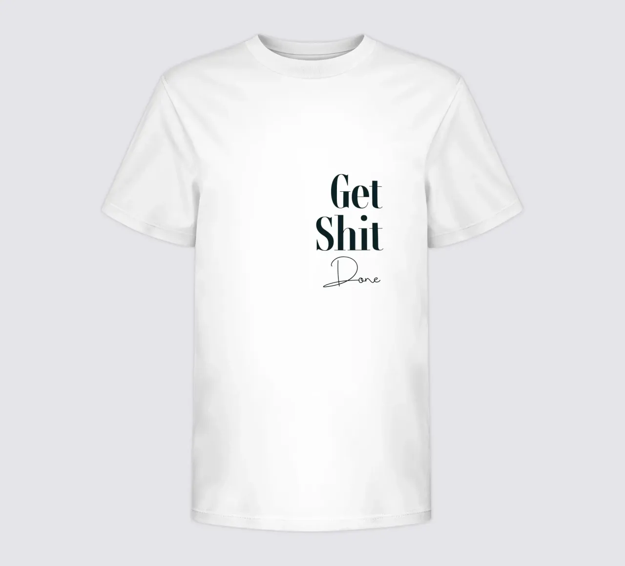 Get Shit Done Modern Minimalist Typography kids t-shirt by YV TYPOGRAPHY