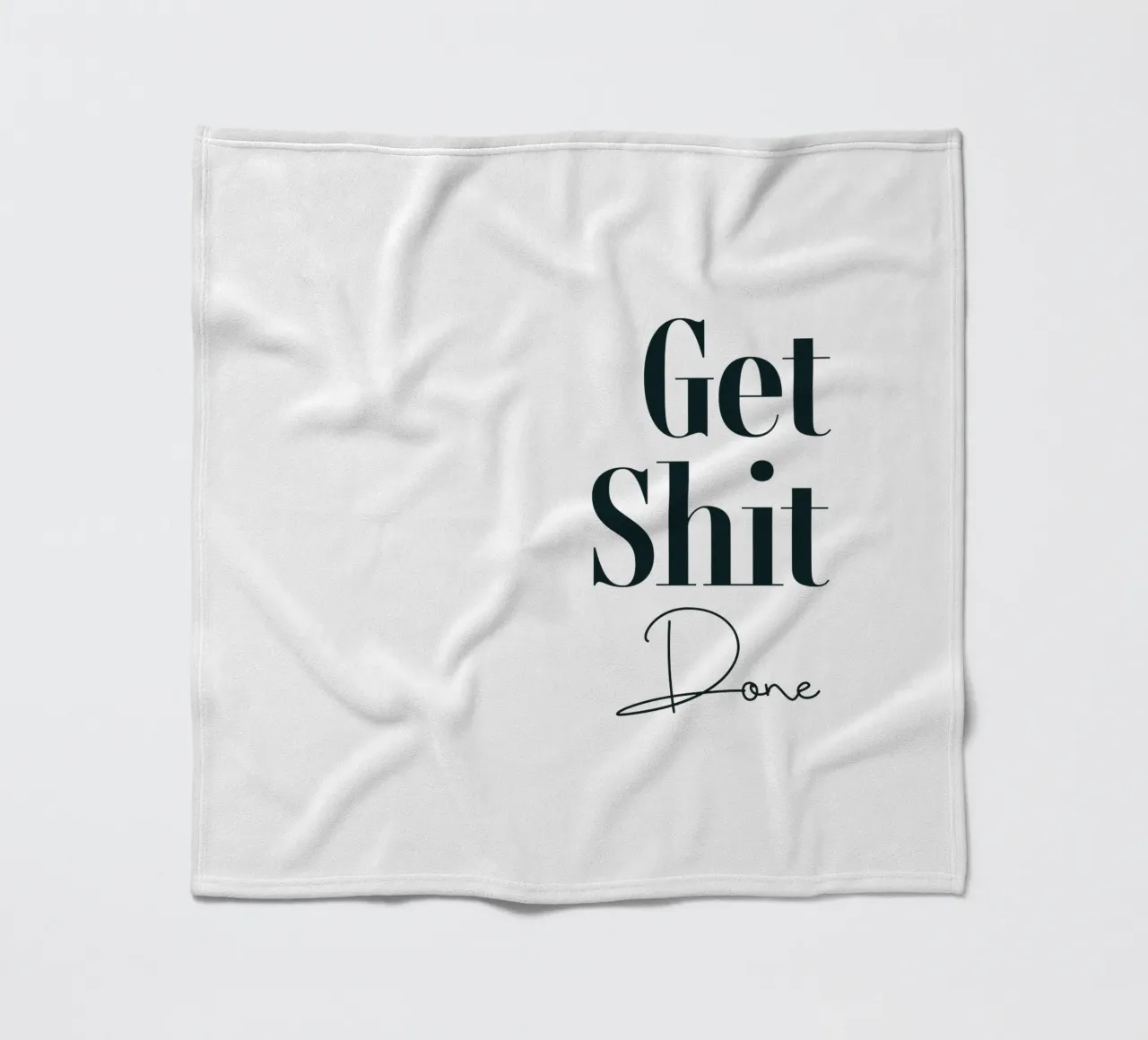 Get Shit Done Modern Minimalist Typography Fleecedecke von YV TYPOGRAPHY