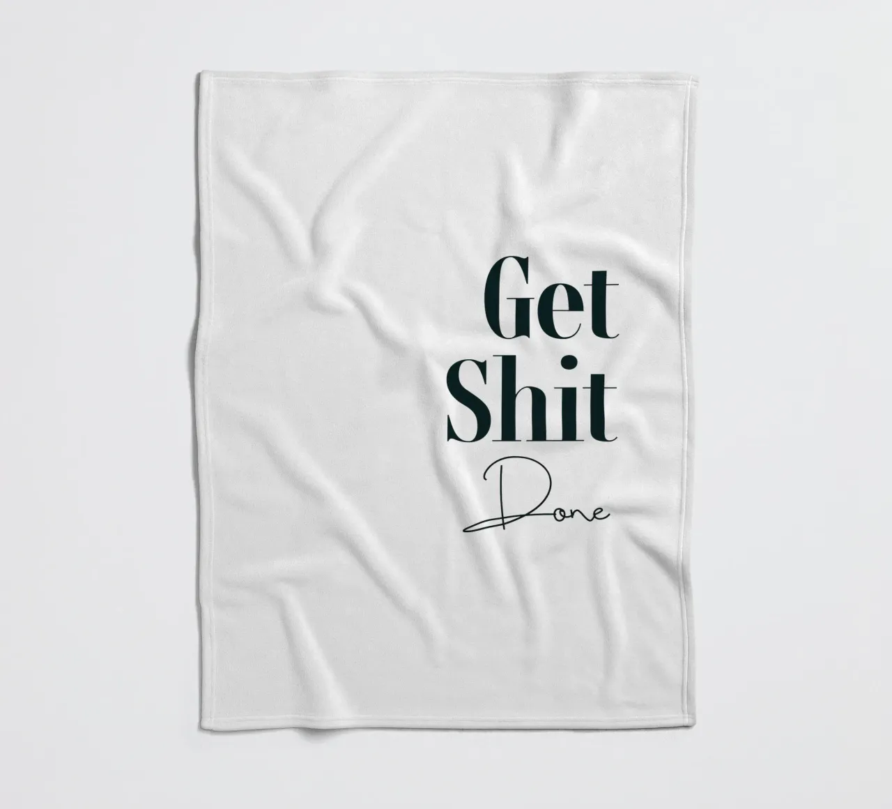 Get Shit Done Modern Minimalist Typography Fleecedecke von YV TYPOGRAPHY