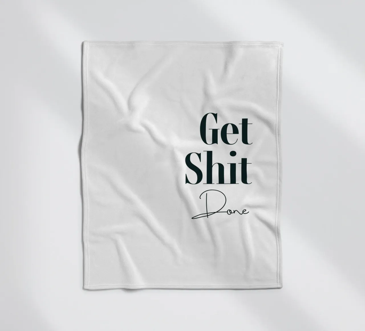 Get Shit Done Modern Minimalist Typography Fleecedecke von YV TYPOGRAPHY