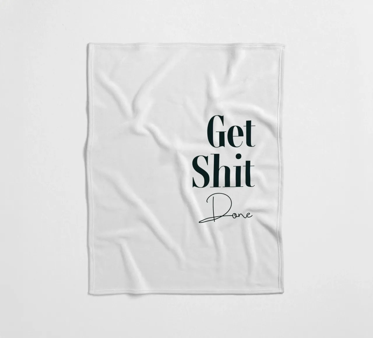 Get Shit Done Modern Minimalist Typography Fleecedecke von YV TYPOGRAPHY