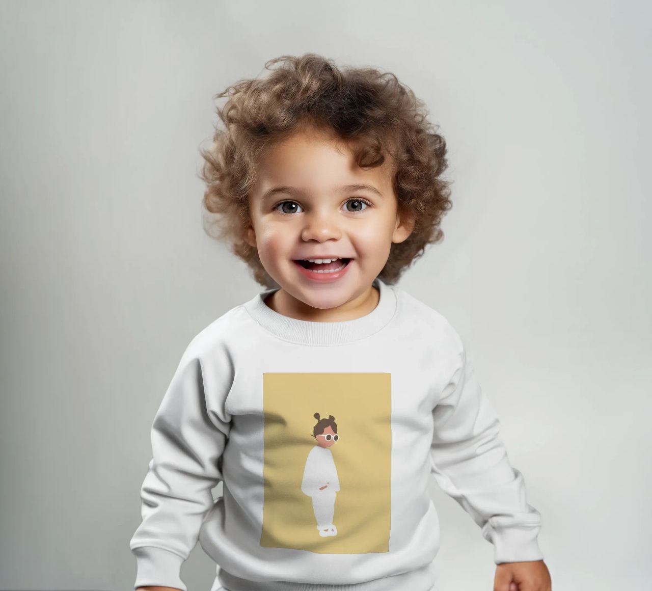 LOLA - Ragazza con occhiali da sole illustrazione minimalista felpa neonato da Tine Taler